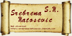 Srebrena Matošević vizit kartica